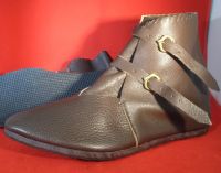 14th C Mens Two Buckle Ankle Boots